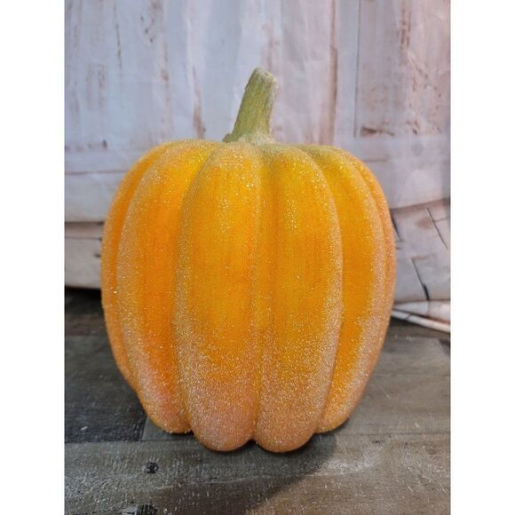Harvest orange pumpkin Halloween fall Decor figure - Picture 1 of 6